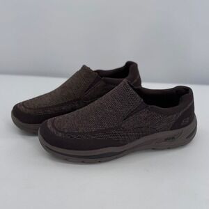 Skechers Arch Fit Mens Brown Slip On Walking Shoes 204495WW Size‎ 13 WW